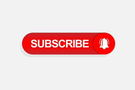 Subscribe icon with bell button illustration for web elements.のイラスト素材