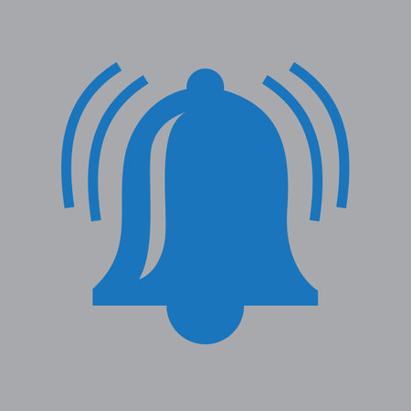 Ringing bell icon vector. Notification, alarm, hand bell sign illustration for web.のイラスト素材