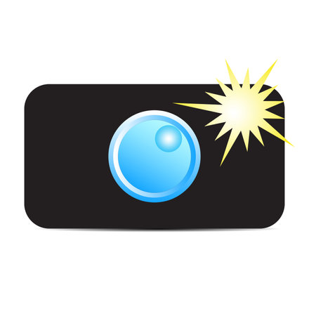 Flash camera sign illustration for web, mobile and print media.のイラスト素材