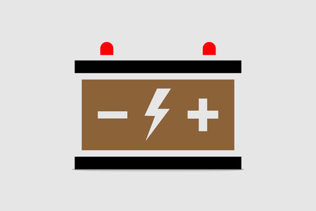 Battery icon. Vector car Battery, power supply sign illustration.のイラスト素材