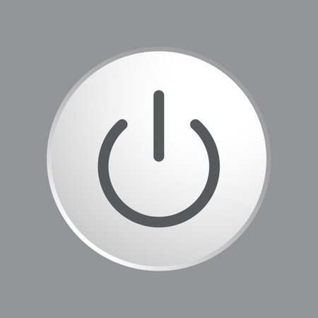 Shutdown icon vector. Power, press, on off button isolate vector sign.のイラスト素材