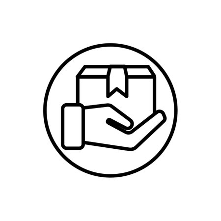 Sale sign line vector. Offer, giftbox icon.のイラスト素材