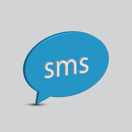 SMS icon. Massage notification sign 3D speech bubble.