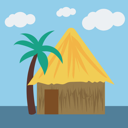 tribal hut design, vector illustration eps10 graphic.のイラスト素材