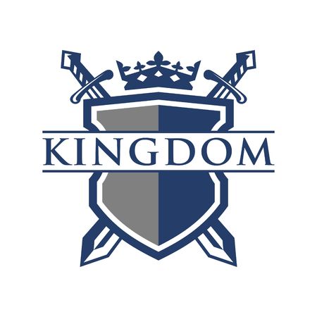 Royal elegance heraldic shield logoのイラスト素材