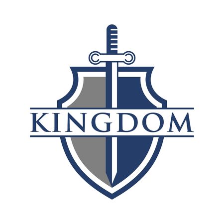 Royal elegance heraldic shield logoのイラスト素材