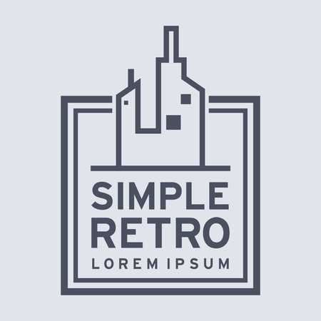 Simple Retro Logo Templateの写真素材