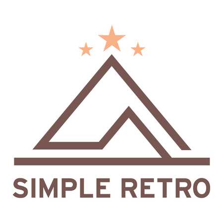 Simple Retro Logo Templateの写真素材