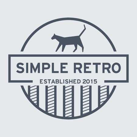 Simple Retro Logo Templateの写真素材