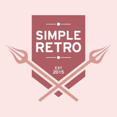 Simple Retro Logo Templateの写真素材