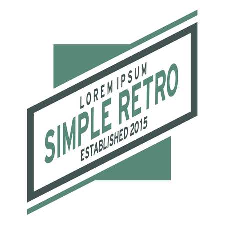 Simple Retro Logo Templateの写真素材