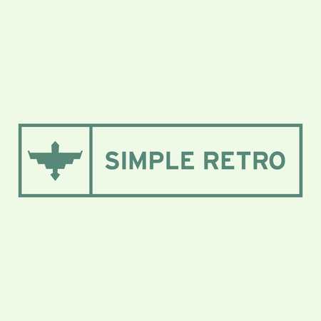 Simple Retro Logo Templateの写真素材