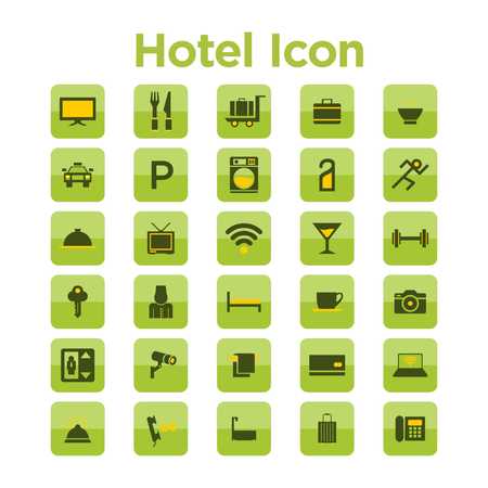 Hotel Icon Setの写真素材