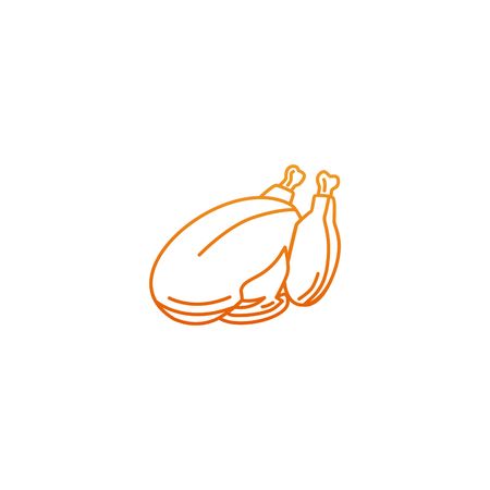Roasted Chicken Vector Templateの写真素材