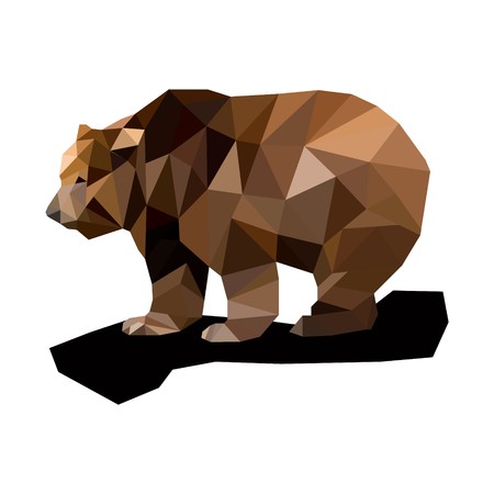 Animal Triangulation Vector Templateの写真素材