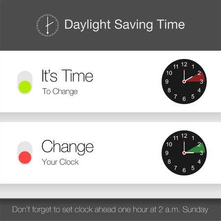 Daylight Saving Time Vector Templateの写真素材