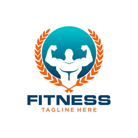 Fitness Logo Templateの写真素材