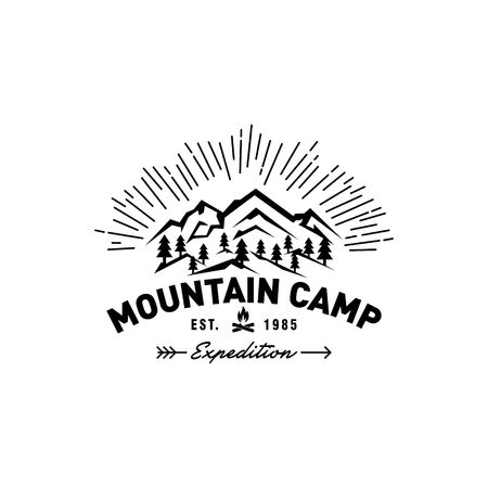 Mountain Hipster Logo templateの写真素材