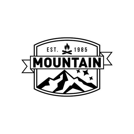 Mountain Hipster Logo templateの写真素材