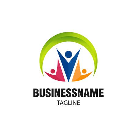 Swoosh People Vector Templateの写真素材