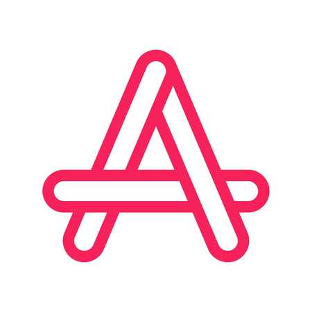 A Icon Logo Templateの写真素材