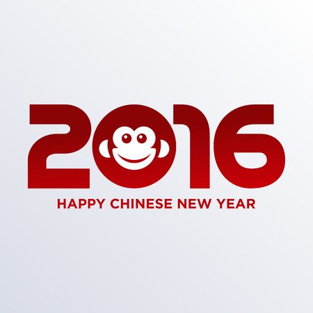 Monkey New Year 2016 Vector Templateの写真素材