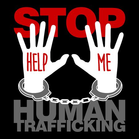 Human Trafficking Vector Templateの写真素材