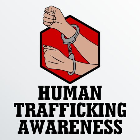 Human Trafficking Vector Templateの写真素材