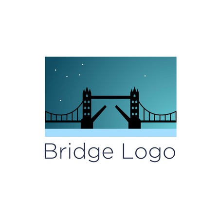 Bridge Building Logo Templateの写真素材