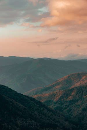 Beautiful mountain landscape with sky
