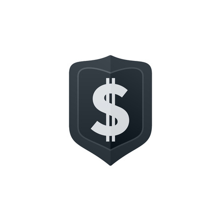 Dollar badge on white background. Currency icon design.のイラスト素材