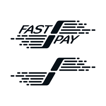Fast payment icon on white background. Financial concept design.のイラスト素材