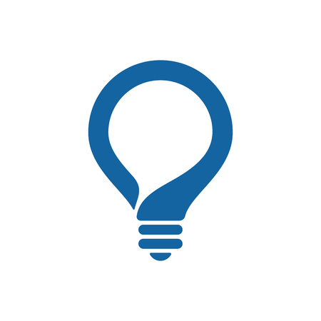 Bulb with speech bubble on white background. Creative idea icon.のイラスト素材