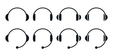 Headphones on white background. Headphones vector design.のイラスト素材