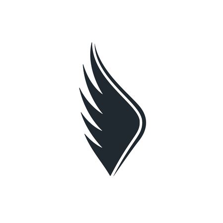 Wing template on white background. Eagle or angel wing icon.のイラスト素材