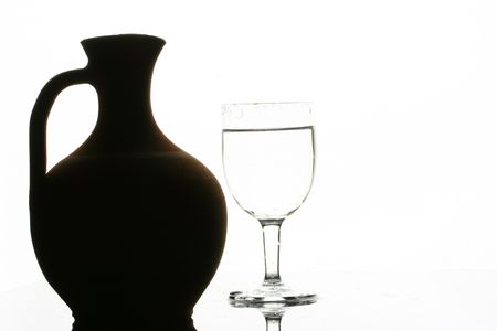 water and glassの写真素材