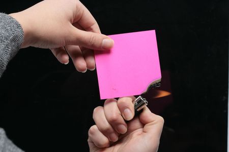 burn paperの写真素材