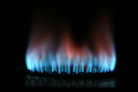Natural gas from inside the blue image of darkness