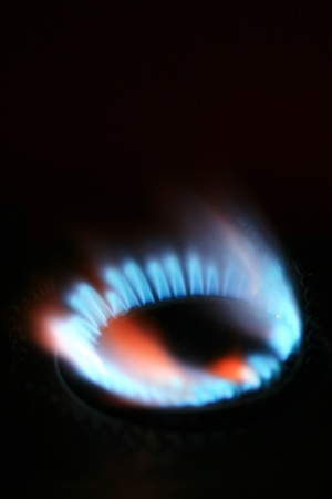 Natural gas from inside the blue image of darkness