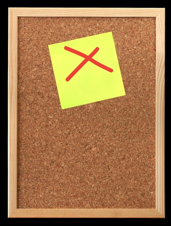 An empty cork bulletin or message boardの写真素材