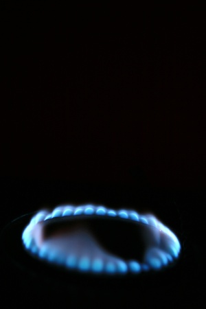 Natural gas from inside the blue image of darkness