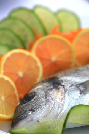good for your health in a fish feastの写真素材