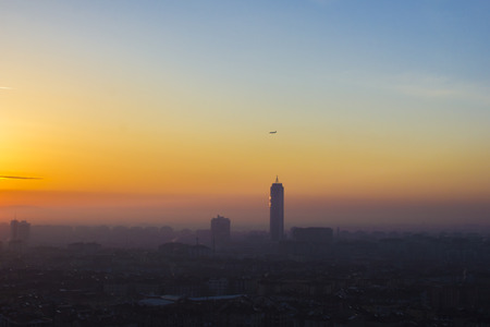 Konya city sunriseの写真素材