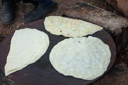 Open handmade dough