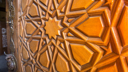door decoration in Karatay madrasaの写真素材