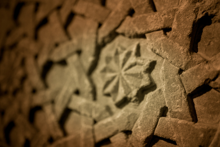 stone carving in the museum karatayの写真素材