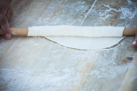 Open handmade dough