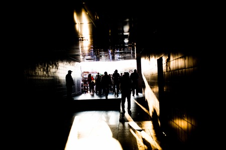 Human landscapes in underpassの写真素材