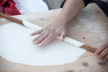 Open handmade doughの写真素材