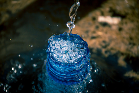 blue toned water droplets